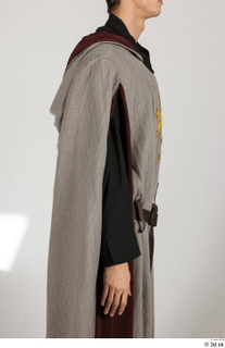  Photos Medieval Monk in grey suit Medieval Clothing Monk czech emblem grey cloak grey suit hood upper body 0008.jpg